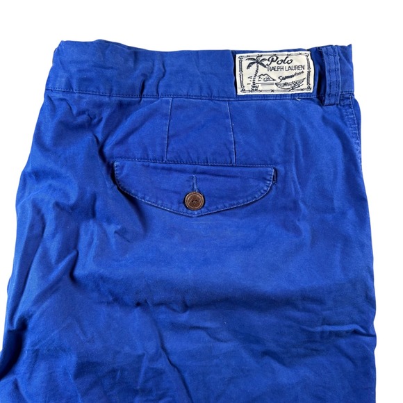 Polo Ralph Lauren Other - Polo Ralph Lauren Mens Blue Chino Shorts Sz 42 Cotton Summer Vacation Old Money